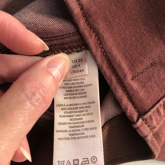 We The Free Pull on Flared Burgundy Jean Pants Size 25 - Picture 10 of 11